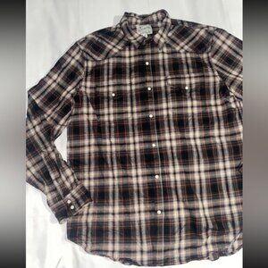 Lucky Brand Plaid Button Down Flannel Shirt